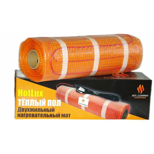 Электрический кабельный теплый пол HotLux 5,0 м2 750 Вт, под плитку, двухжильный клеевой нагревательный мат