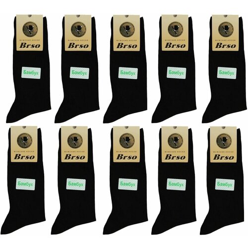 фото Мужские носки brso, 10 пар, размер 25, черный
