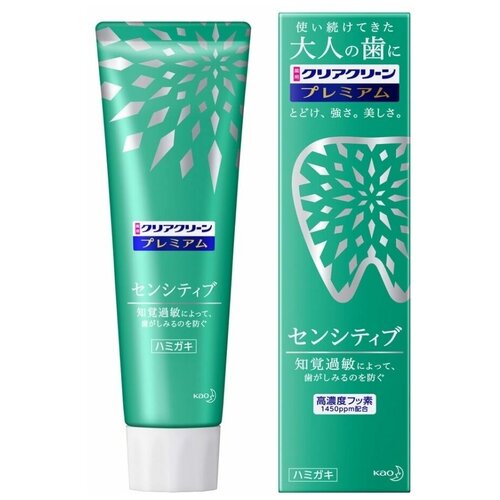 KAO Зубная паста Clear Clean Premium Sensitive для чувствительных зубов, туба, 100 гр