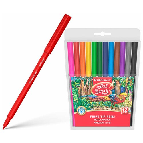 Фломастеры 12 цветов ErichKrause ArtBerry, 1-2 мм