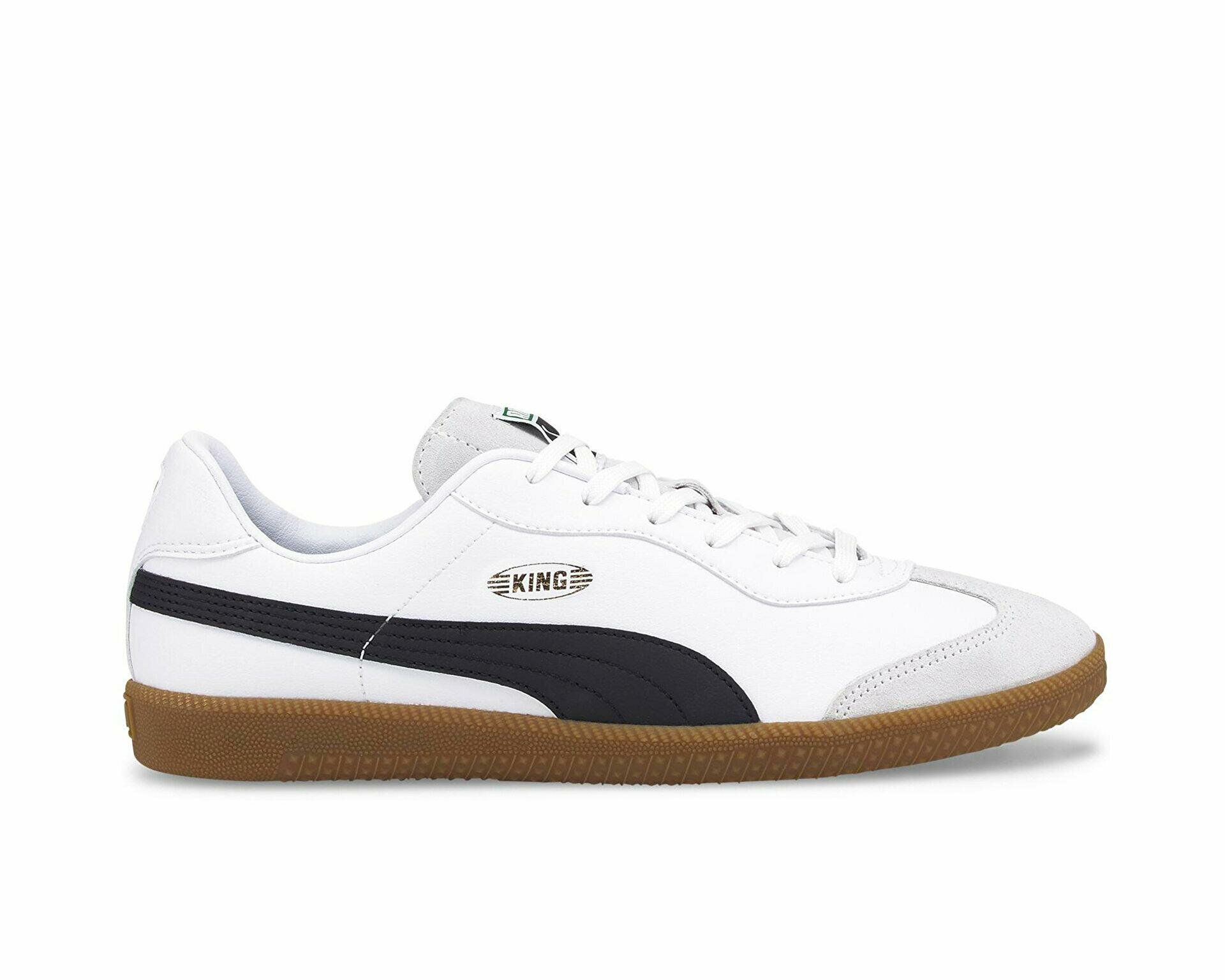 Футзалки PUMA KING 21 IT, размер 10 UK, Puma White-Puma Black-Gum