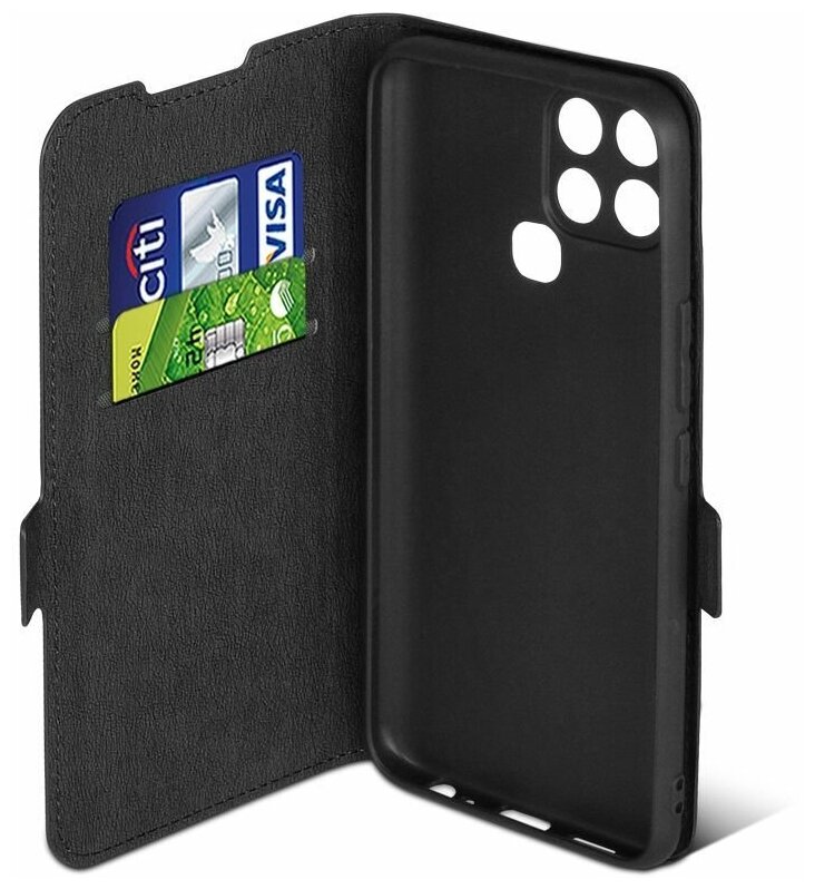 Чехол (флип-кейс) DF inFlip-06, для Infinix Smart 6, черный [df inflip-06 (black)]