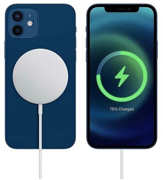 Беспроводное зарядное устройство магнитное Charger Совместима с iOS/Android c функцией быстрой зарядки (15W)/беспроводная зарядка