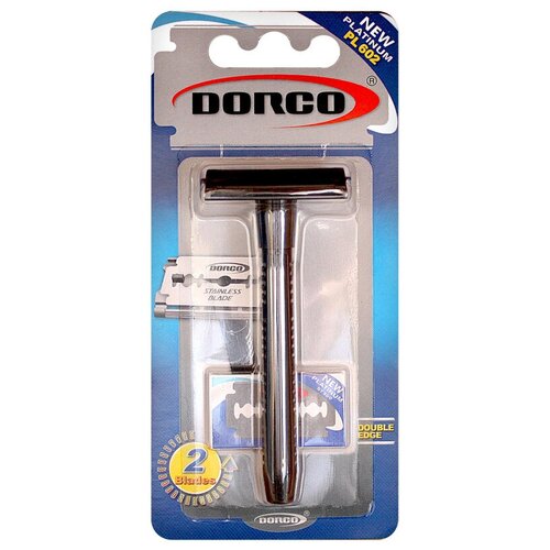 dorco лезвия platinum двусторонние 5 шт 12 уп Бритвенный станок Dorco PL 602 в блистере + 2 лезвия