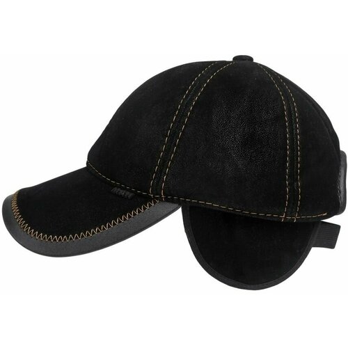 Бейсболка  зимняя, размер 55-56, черный