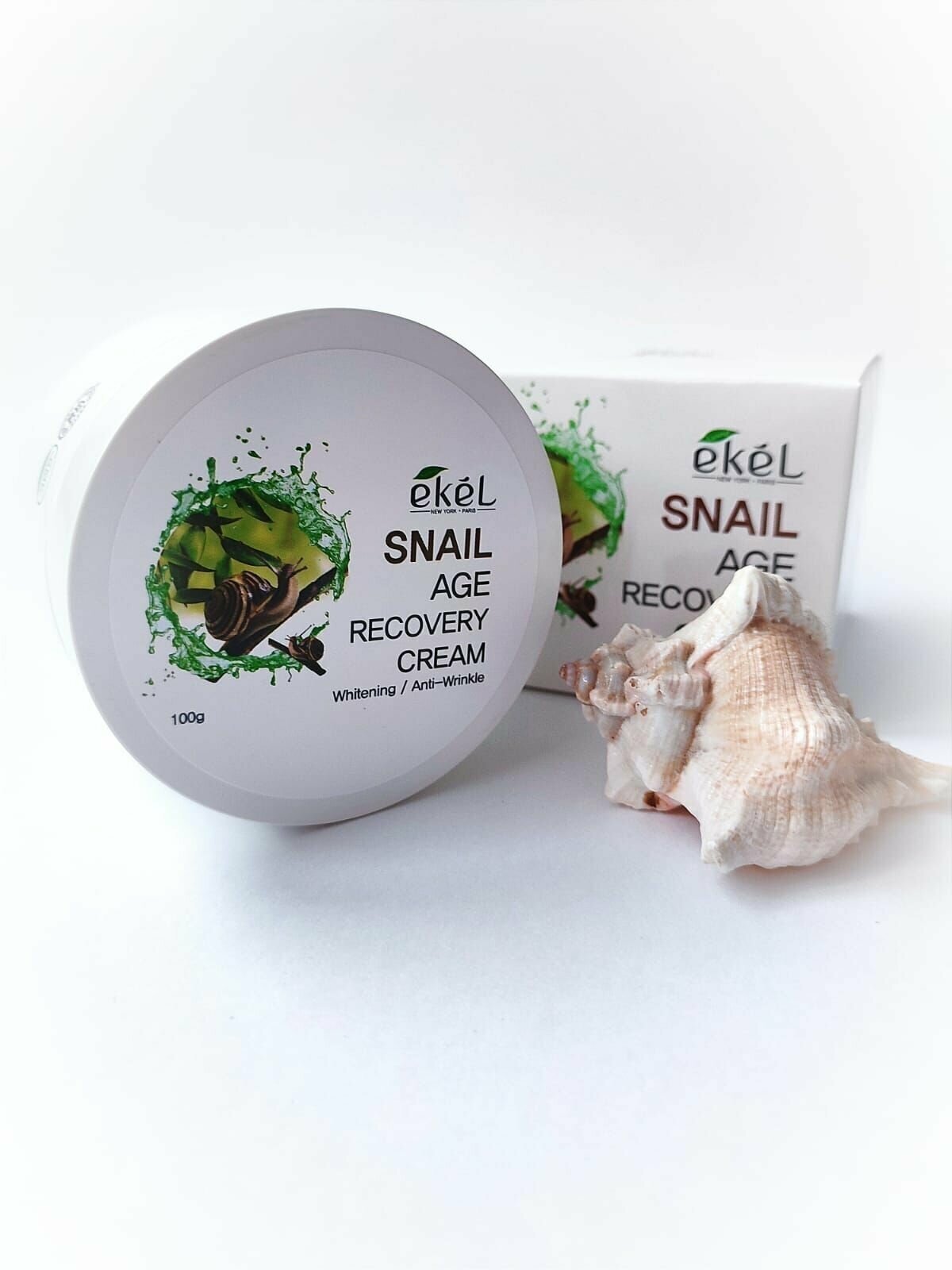 Ekel крем для лица с муцином улитки Age Recovery Cream Snail