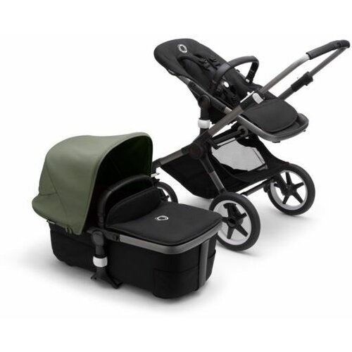 Коляска 2в1 Bugaboo Fox3 Graphite/midnight black/forest green в комплекте