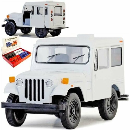 Машинка игрушка детская 1:26 1971 Jeep DJ-5B (Джип Почтовый диспетчер) 12,5 см, металлическая, инерционная / Белый