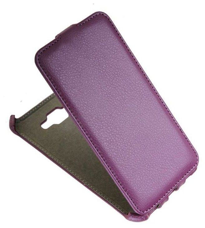 Чехол для Samsung SM-E700 (Galaxy E7) флип кожзам №1 <фиолетовый>