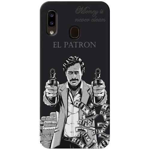 Черный силиконовый чехол MustHaveCase для Samsung Galaxy A30 El Patron Pablo Escobar Пабло Эскобар для Самсунг Галакси А30