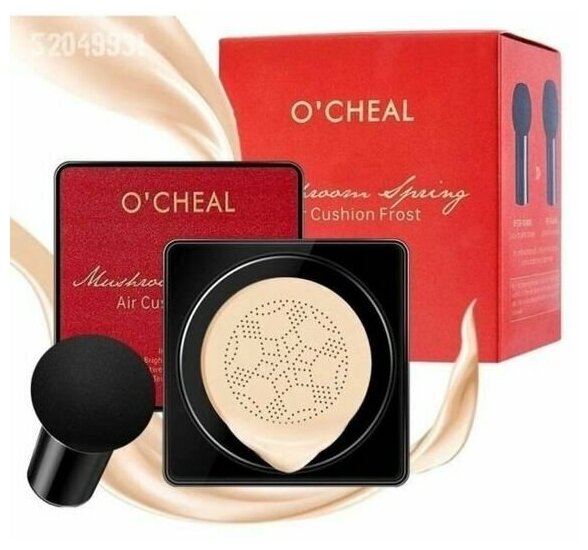 Тональный крем кушон O'CHEAL Mushroon Spring Air Cushion Frost, тон 02 натуральный