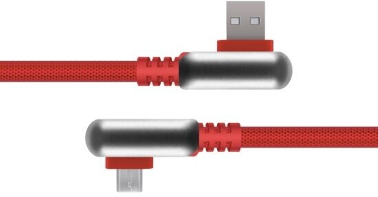 Кабель Rombica Digital Electron M Red, USB - micro USB, нейлоновая оплетка, 1.2м, красный