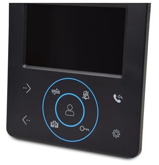 Комплект видеодомофона с вызывной панелью с широким углом обзора ATIS AD-480 B (черный) Kit box - фотография № 5
