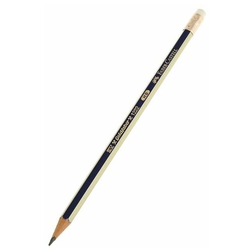 карандаш чернографитный goldfaber hb с ластиком Карандаш чёрнографитный Faber-Castell профессиональный, Goldfaber 1222 HB, с ластиком