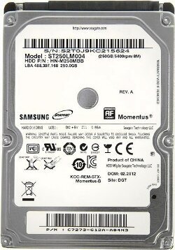 Жесткий диск Seagate Samsung 250 Гб Momentus ST250LM004 HDD, SATA II, 2.5"