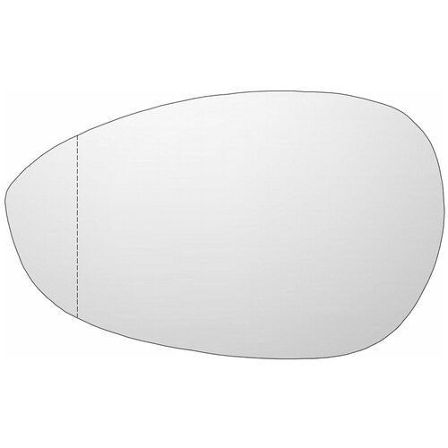 Элемент зеркала FIAT Linea c 2007 по 2018 левый асферический без обогрева 27330701