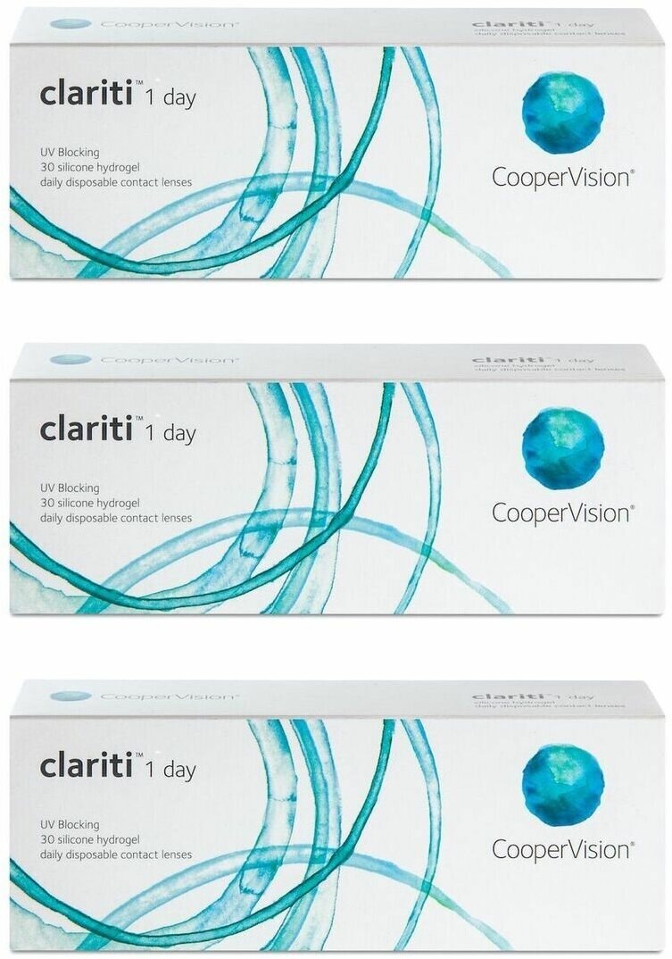 CooperVision clariti 1-day (3 упаковки по 30 линз) -5.00 R 8.6