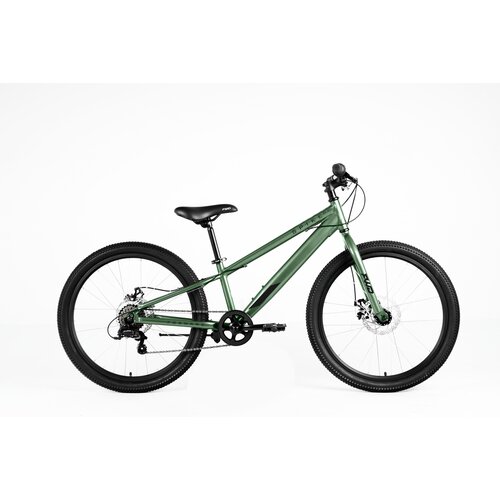 Велосипед FORWARD SPIKE 24 D (24 7 ск. рост. 11) 2023, зеленый/черный, IB3F47133XGNXBK