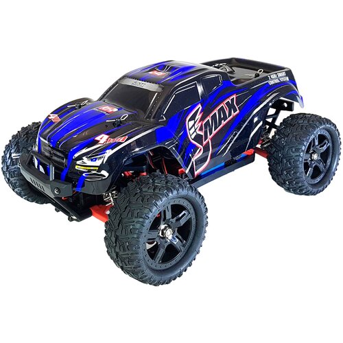 радиоуправляемый монстр himoto hammer brushless 4wd rtr масштаб 1 18 2 4g e18hml Радиоуправляемый монстр Remo Hobby Smax Brushless RH1635UPG 4WD RTR, бесколлекторный двигатель, масштаб 1:16, Синий