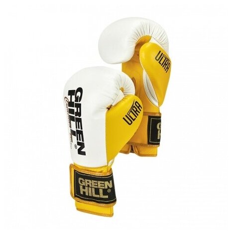 BGU-2241 Боксерские перчатки ULTRA бело-желтые - Green Hill - Белый - 16 oz