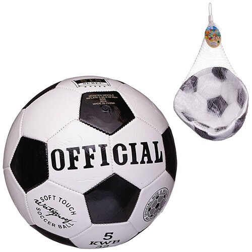 Мяч футбольный Junfa 23см черно-белый мяч футбольный junfa 23см синий 1 шт