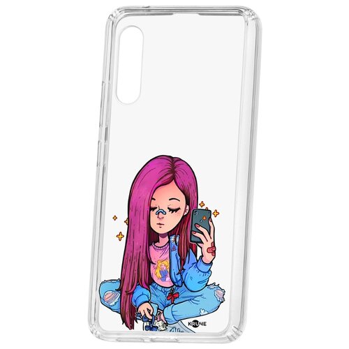 фото Чехол на samsung galaxy a90 5g kruche print pink hair