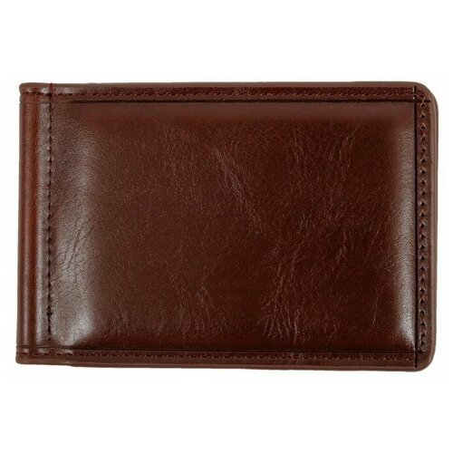 фото Paulo maskoni зажим для купюр, отдел для монет, карт, цвет коричневый