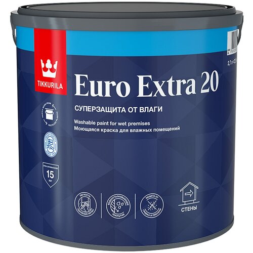 Краска акриловая Tikkurila Euro Extra 20 2,7 л база С