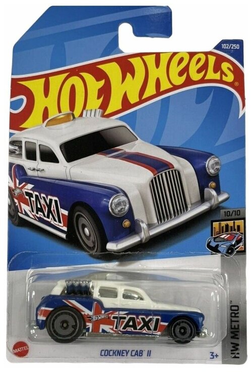 Машинка Hot Wheels коллекционная (оригинал) COCKNEY CAB II синий/белый