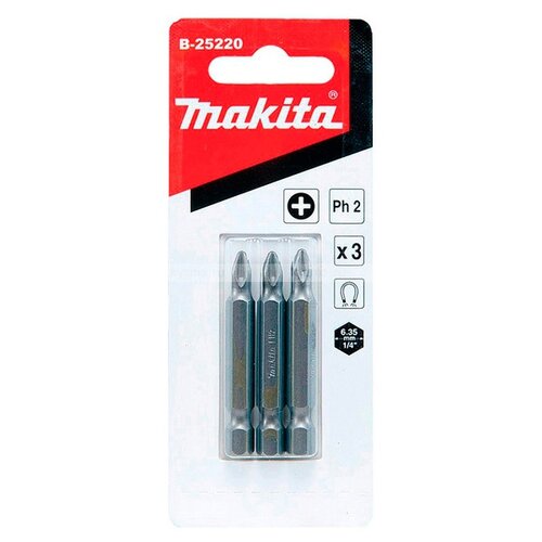 Набор оснастки Makita B-25220, 3 предм., серый металлик, 1 уп. набор оснастки makita b 23606 3 предм