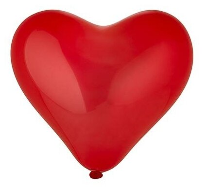 Шар латексный ненадутый Сердце 12" Кристалл Красное /Ит 30 см (25 в уп)