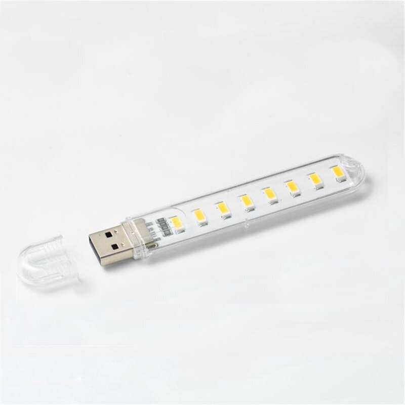 Компактный USB светильник переноска 8 LED GSMIN B53 теплый свет (3-5В) (Белый) - фотография № 1