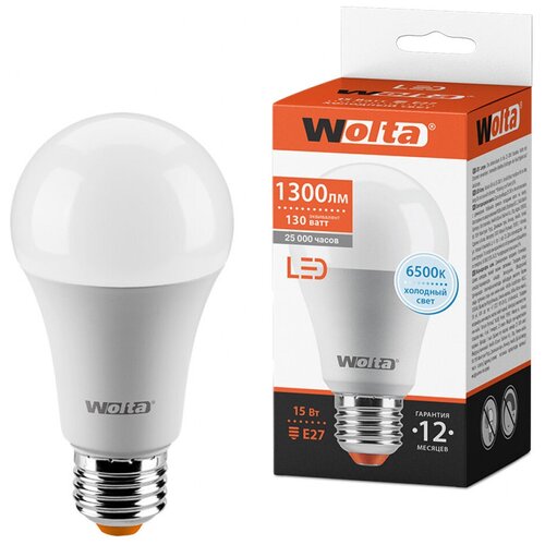 Светодиодная лампа WOLTA 25W60BL15E27 15Вт 6500К E27