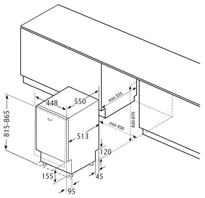 Посудомоечная машина Krona DELIA 45 BI