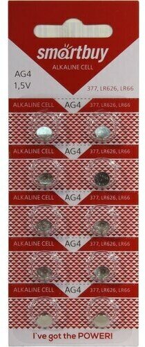 Батарейки Smartbuy Alkaline Cell AG4 (377, LR626, LR66)