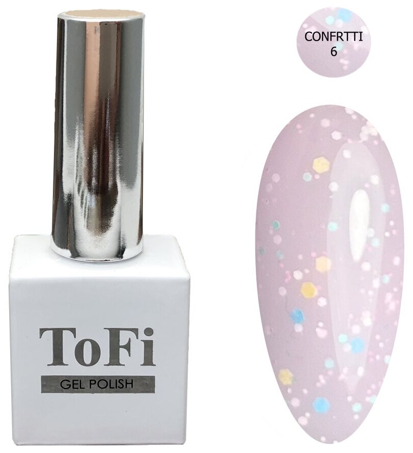 Камуфлирующая база Color Base Confetti ToFi №006 10 мл