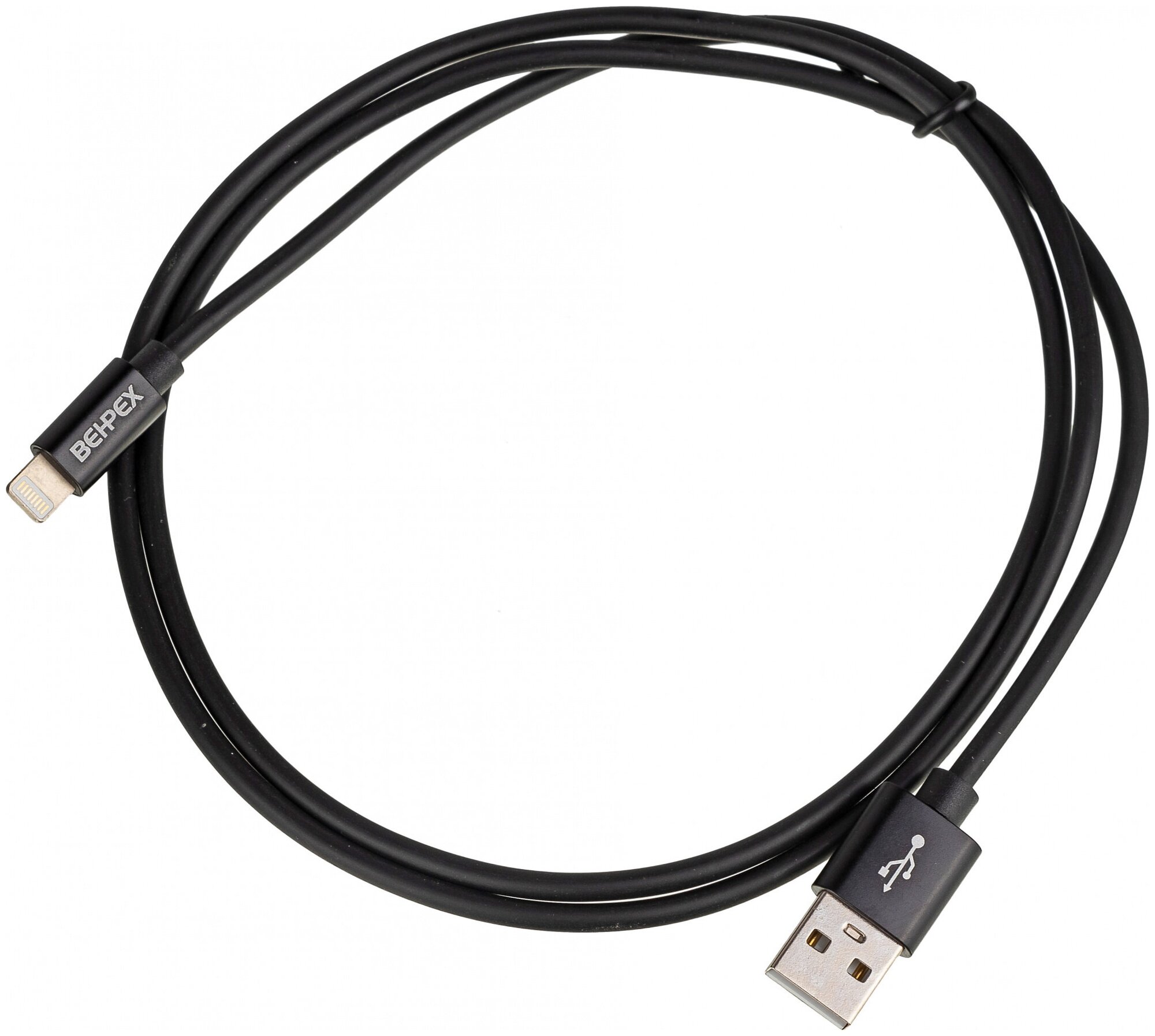 Кабель USB (m)-Lightning (m) 1м черный