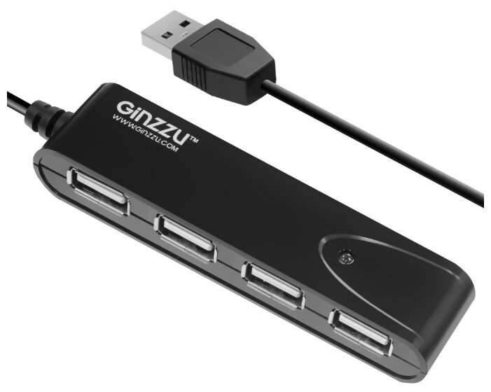 USB-концентратор Ginzzu GR-424UB, разъемов: 4