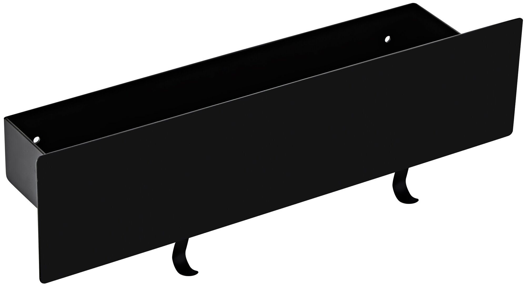 Полка для ванной комнаты (40 см) с крючками цвет: черный 9810B Swedbe Attribut