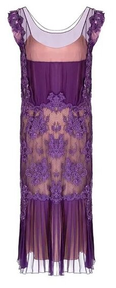 Платье Alberta Ferretti, натуральный шелк, вечернее, размер 44, фиолетовый