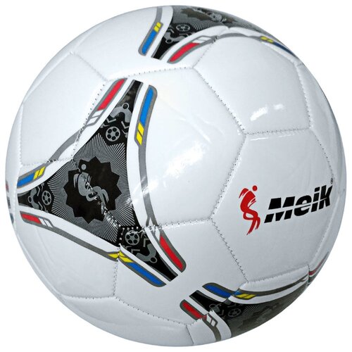 фото B31225 мяч футбольный "meik-063-44" 2-слоя, tpu+pvc 2.7, 410-420 гр., машинная сшивка