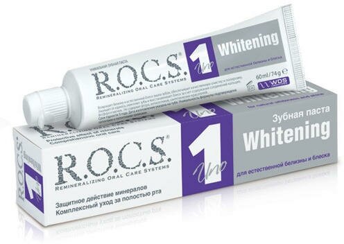 Зубная паста R.O.C.S. Uno Whitening 74 гр