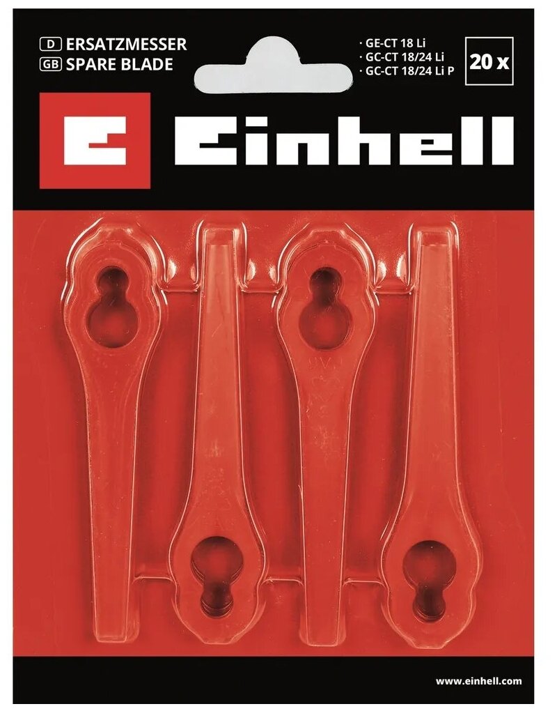 Einhell Нож для триммера Ge-ct 18 Li 20шт 3405730 . - фотография № 3