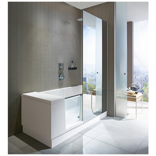 Duravit Shower+bath Ванна L1700*P750*H2105 мм, зеркальное стекло, угол справа