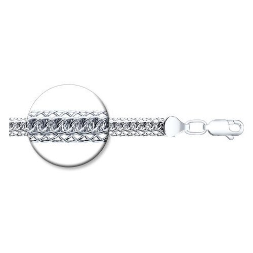 Браслет Diamant online, серебро, 925 проба, длина 23 см.