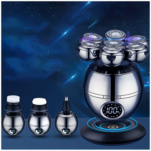 Бритва с плавающей головкой BALD MEN'S RAZOR / Водонепроницаемая бритва / Набор для бритья мужчины