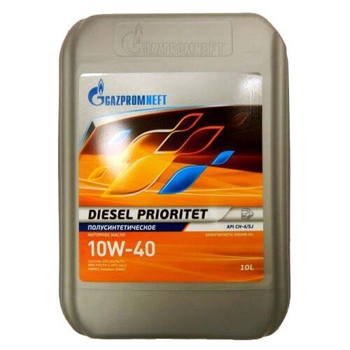 фото Полусинтетическое моторное масло газпромнефть diesel prioritet 10w-40, 10 л