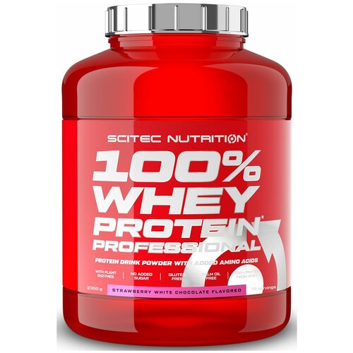 Протеин Scitec Nutrition 100% Whey Protein Professional 2350 г Клубника - Белый Шоколад scitec nutrition 100% whey protein 2350 гр клубника