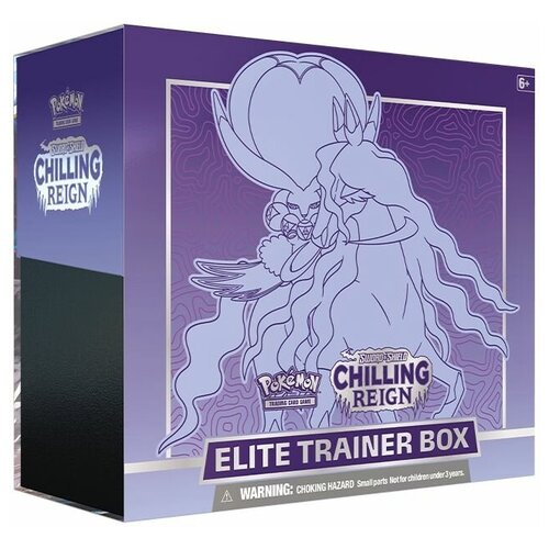 Покемон карты коллекционные: Набор Pokemon Elite Trainer Box издания Sword and Shield Chilling Reign - Shadow Rider Calyrex на английском покемон карты коллекционные блистер pokemon издания sword and shield chilling reign бустер карта morpeko монетка на английском языке