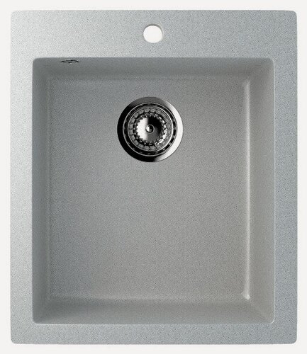 Изображение товара Каменная мойка для кухни врезная SURAGRAN S-14, 485х410, квадрат, цвет серый/Раковина для кухни